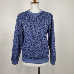 Karen Scott Sport Heather Indigo Fleece Sweatshirt NEW NWT Size PP (XS)